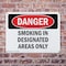 Signmission Smoking In Designated Areas Only, 14 in W x Rectangle, Plastic OS-2PACK-DS-P-1014-L-1574 - alternate 5